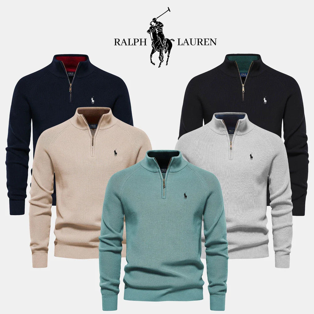 R&L Zip Neck Sweater - CLEARANCE